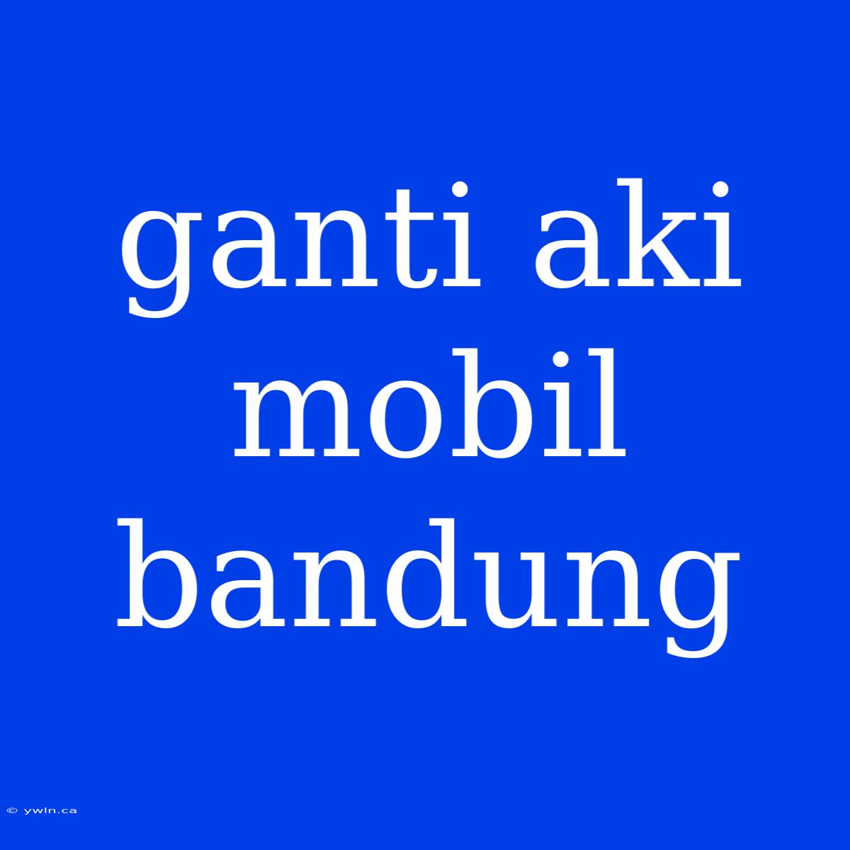 Ganti Aki Mobil Bandung