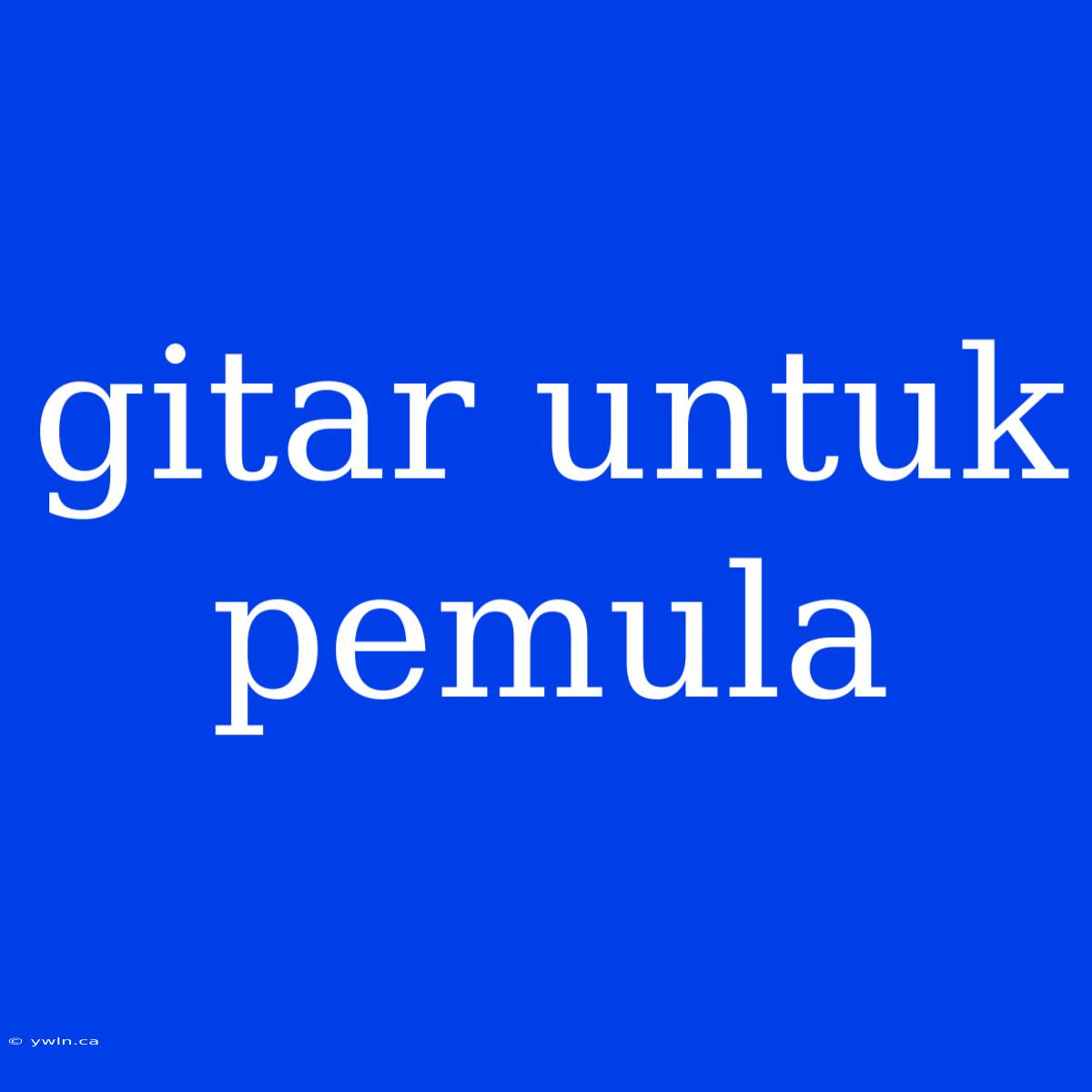 Gitar Untuk Pemula