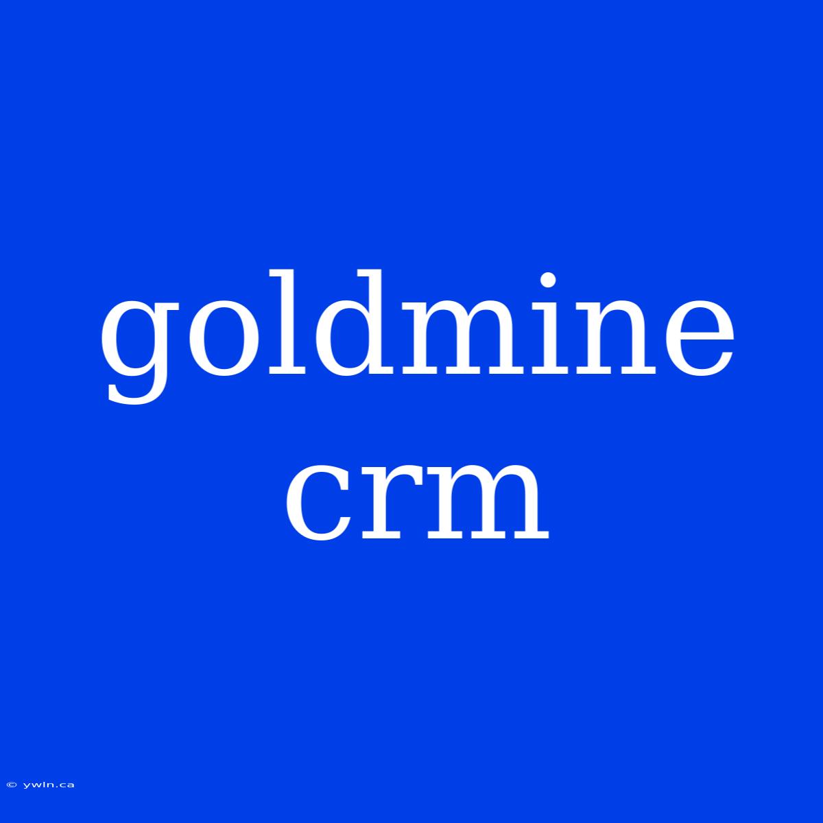 Goldmine Crm