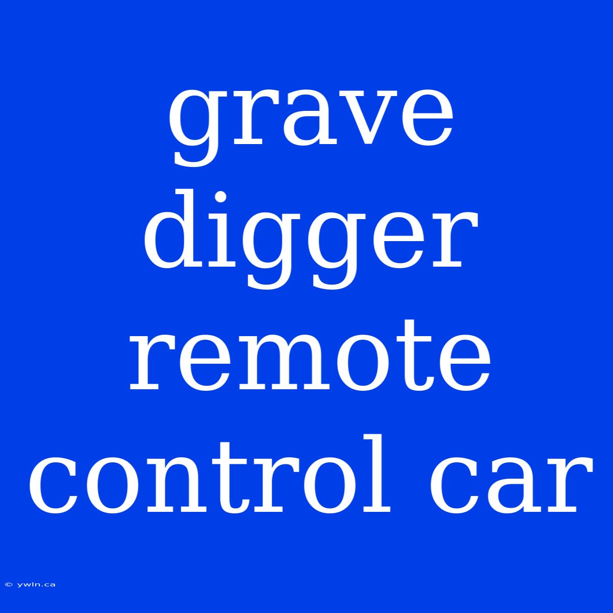 Grave Digger Remote Control Car