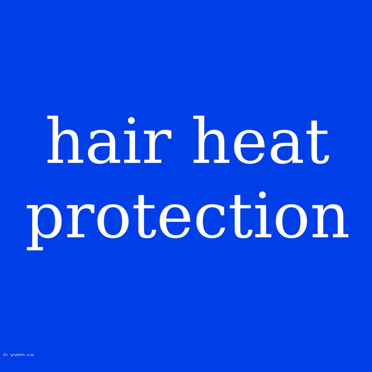 Hair Heat Protection