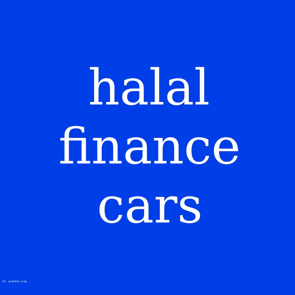 Halal Finance Cars