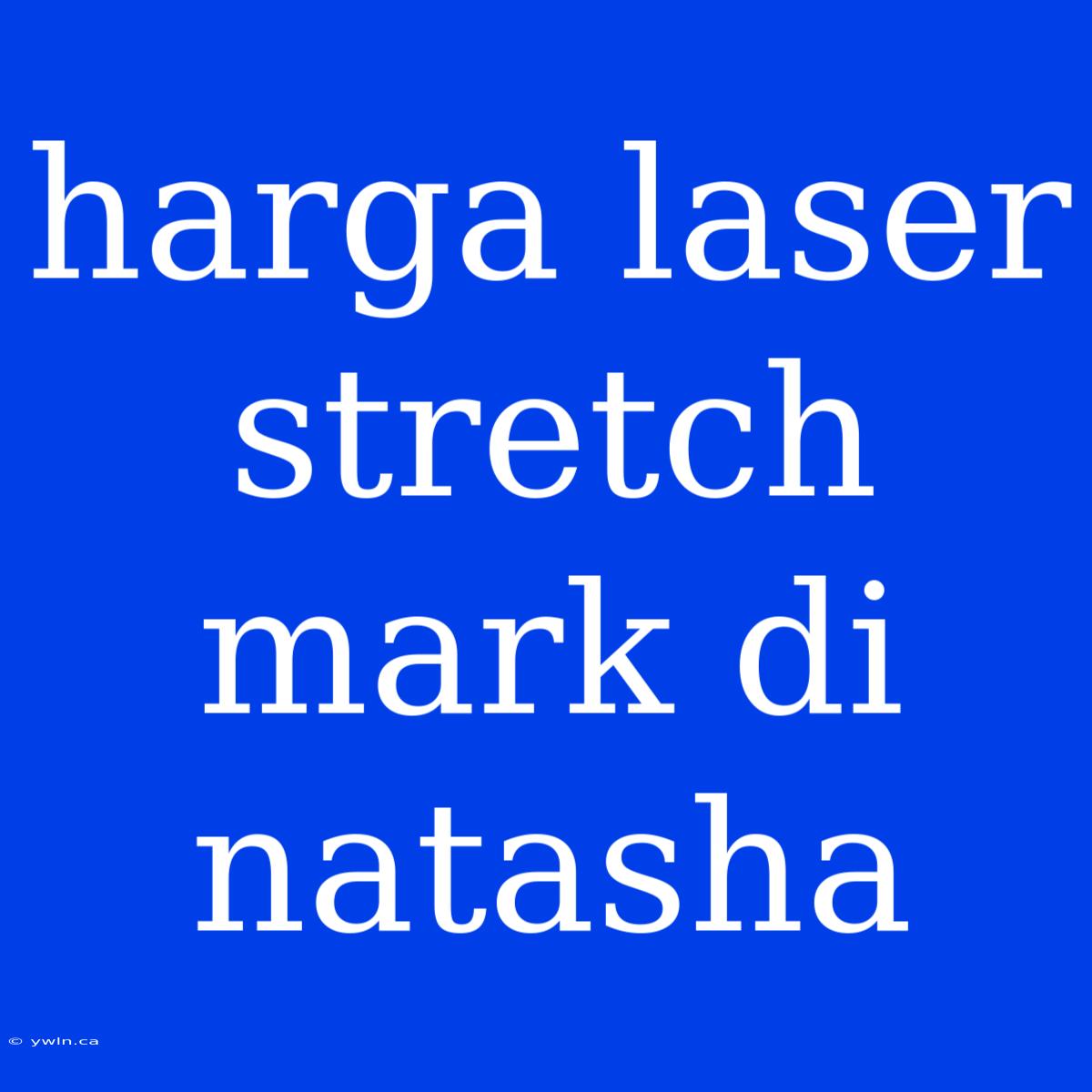 Harga Laser Stretch Mark Di Natasha