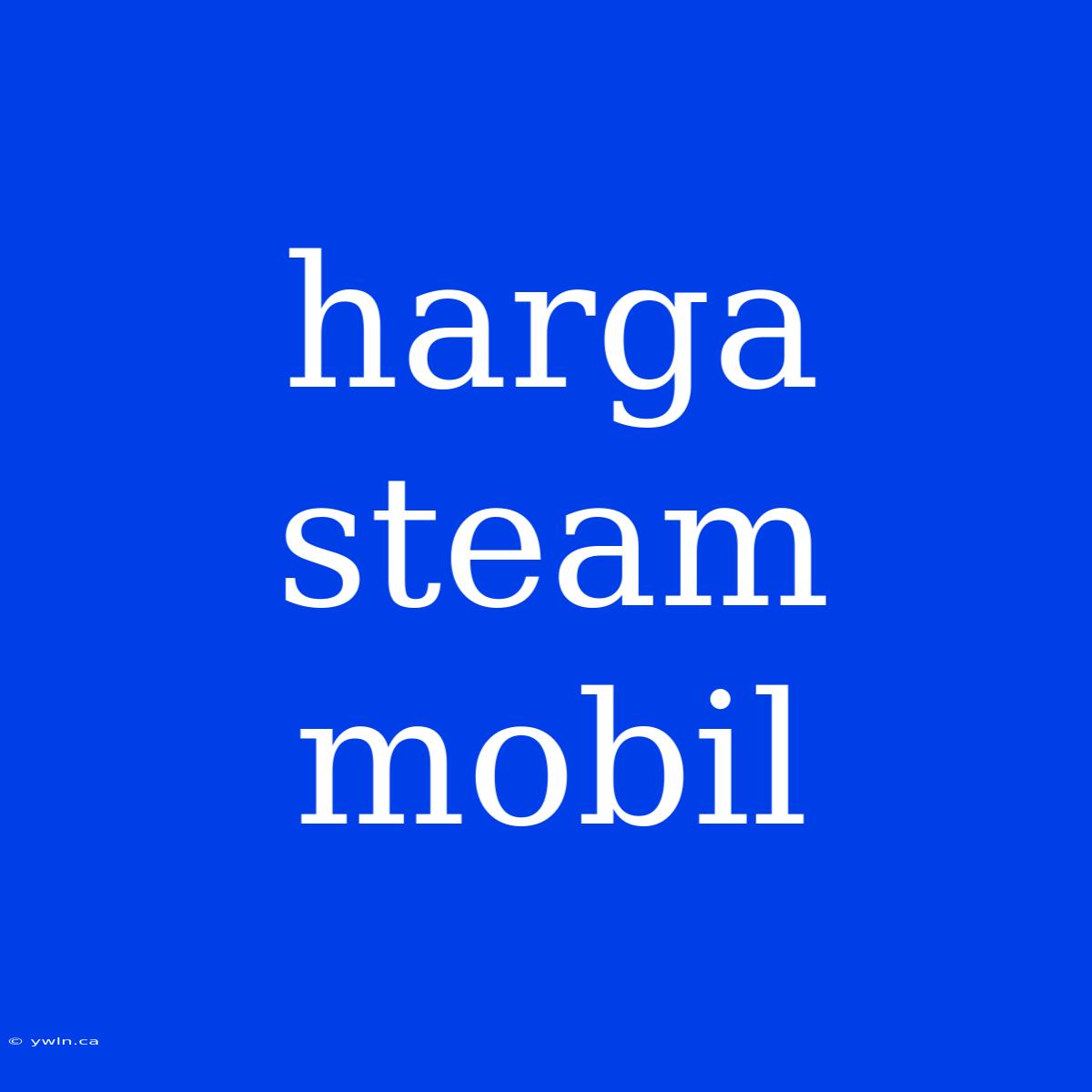 Harga Steam Mobil