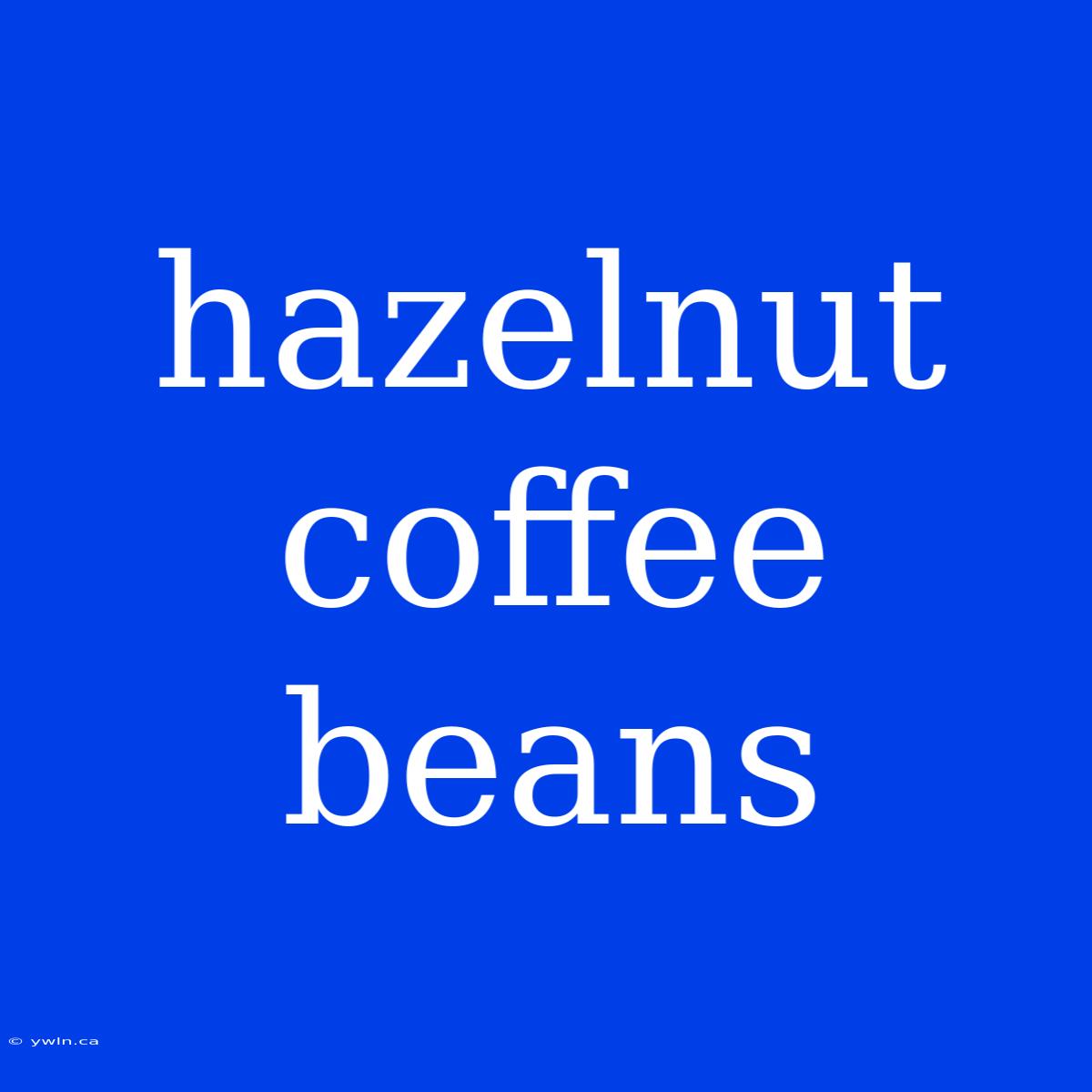 Hazelnut Coffee Beans