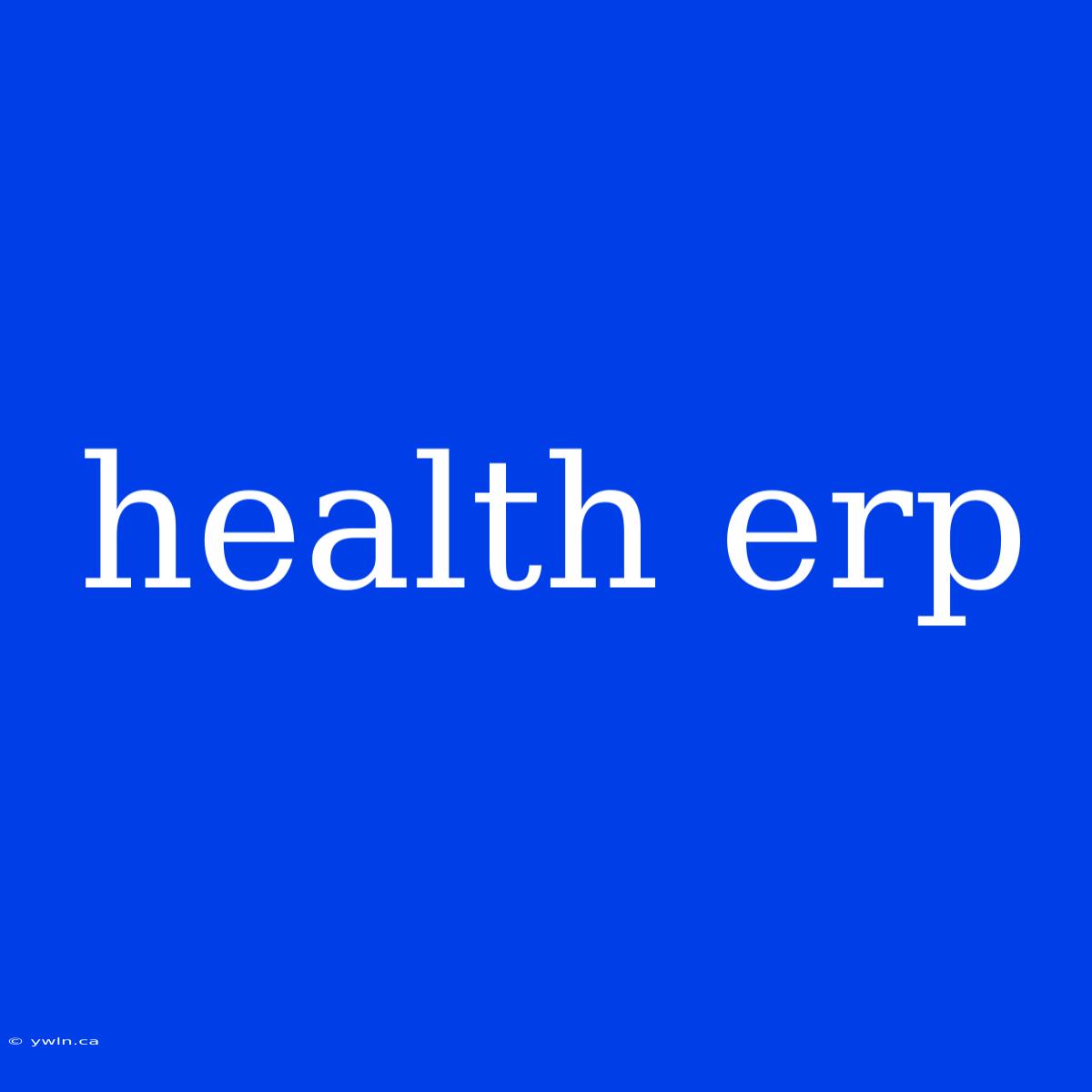 Health Erp