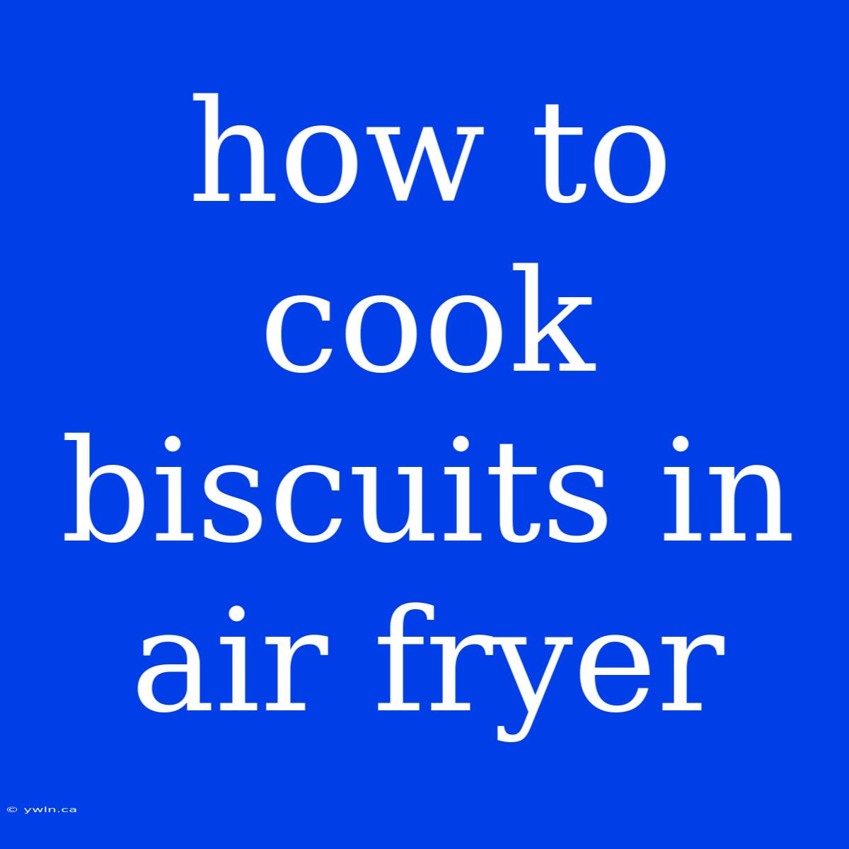 How To Cook Biscuits In Air Fryer