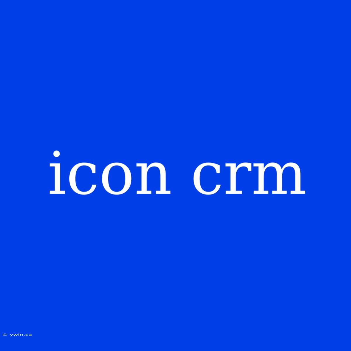 Icon Crm