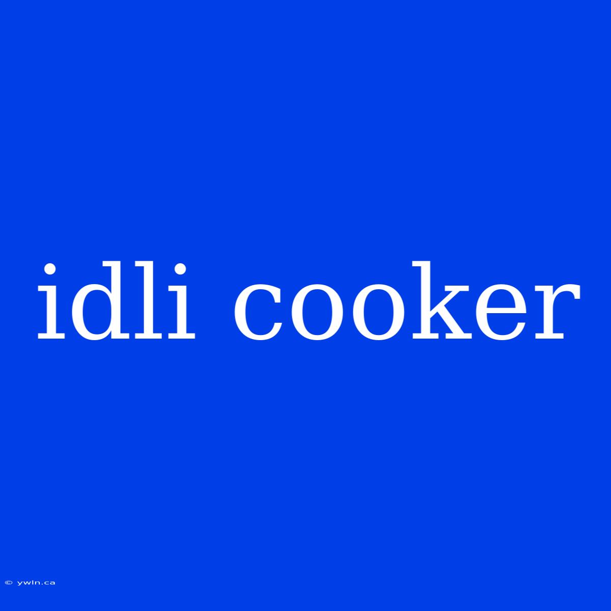 Idli Cooker