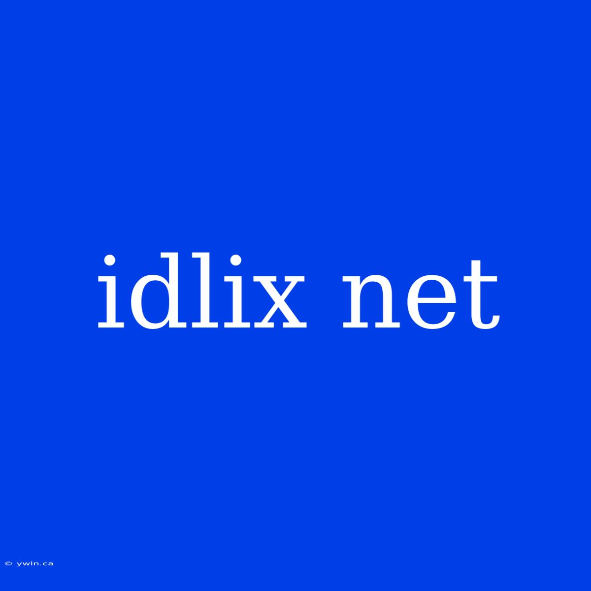 Idlix Net