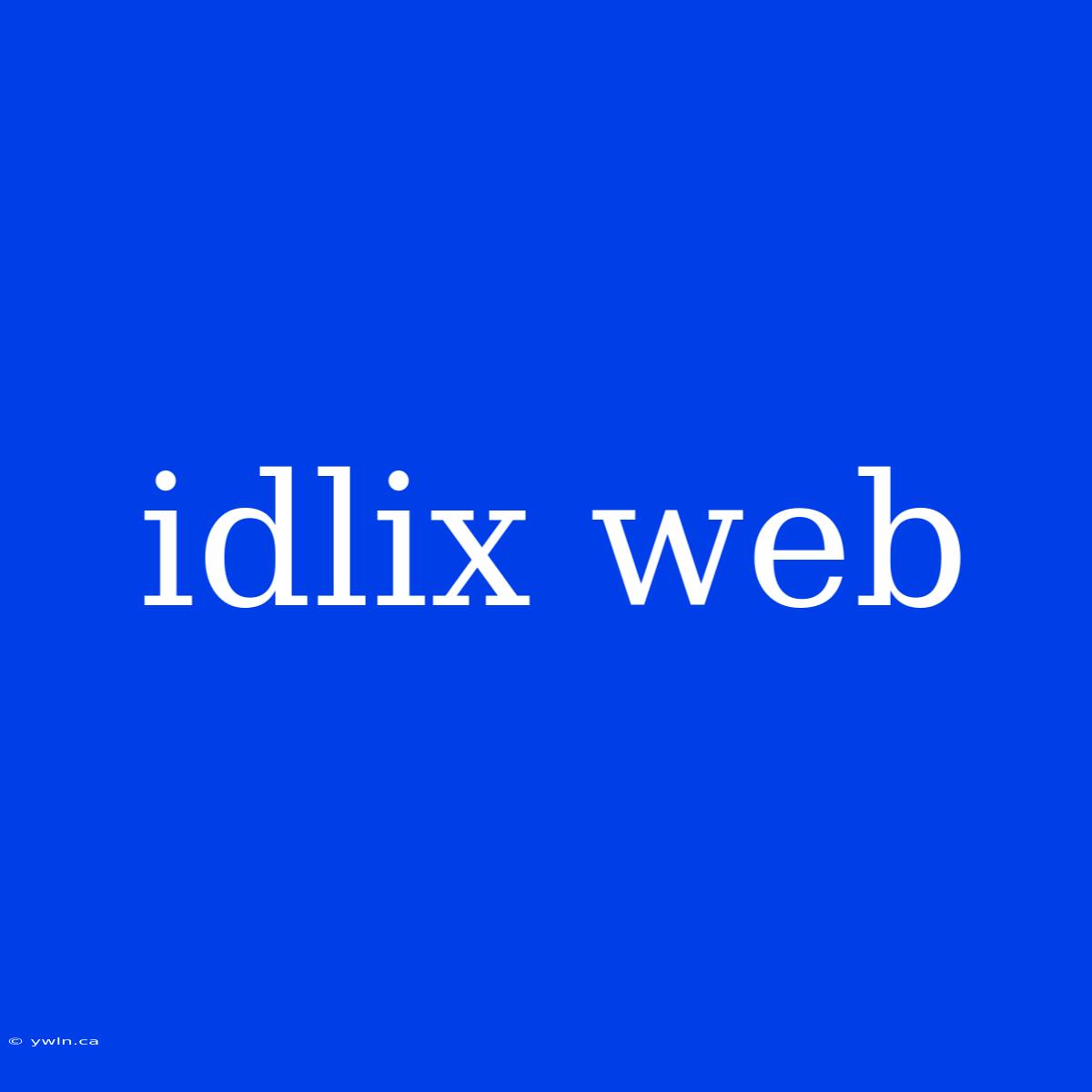 Idlix Web