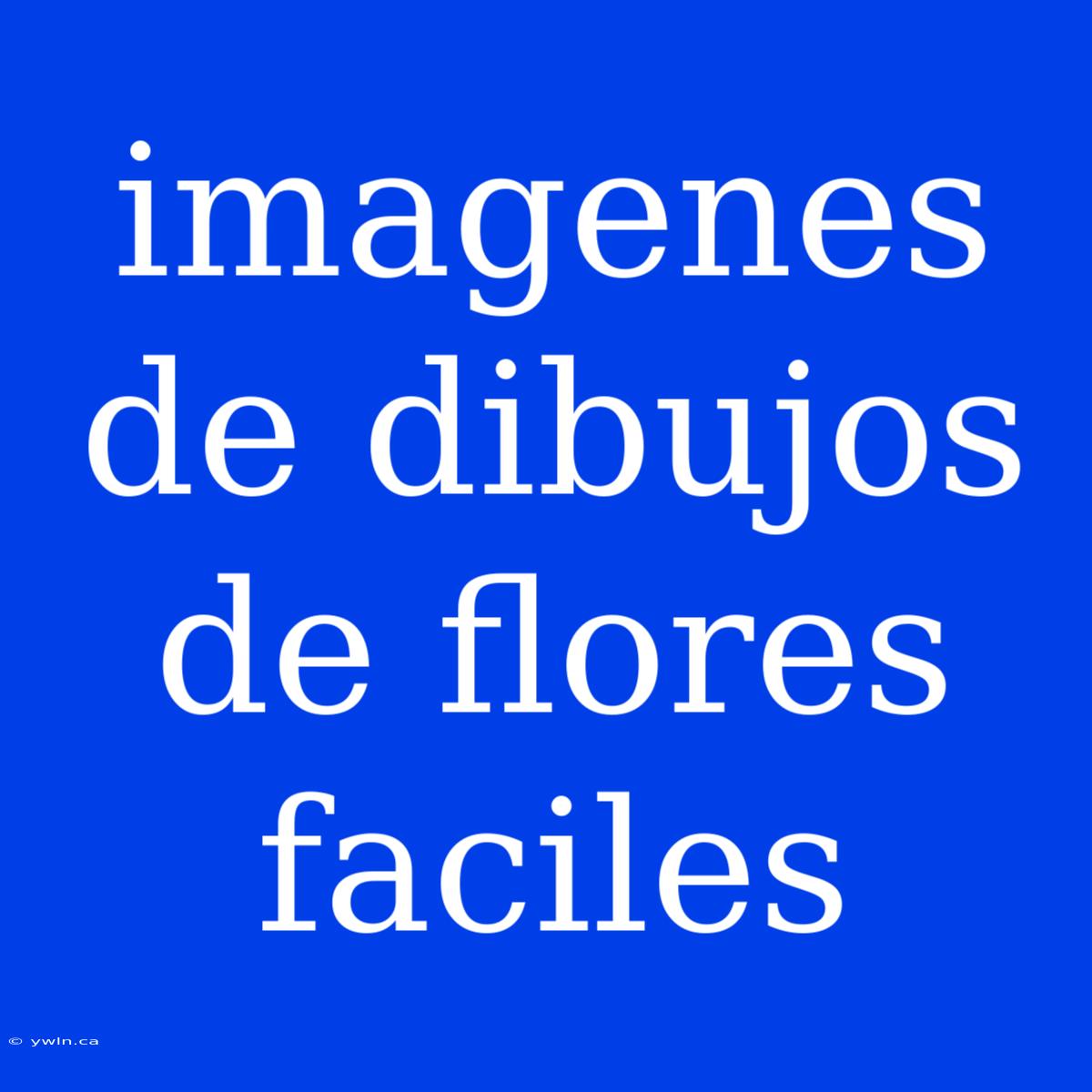 Imagenes De Dibujos De Flores Faciles