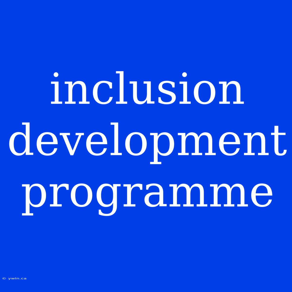 Inclusion Development Programme