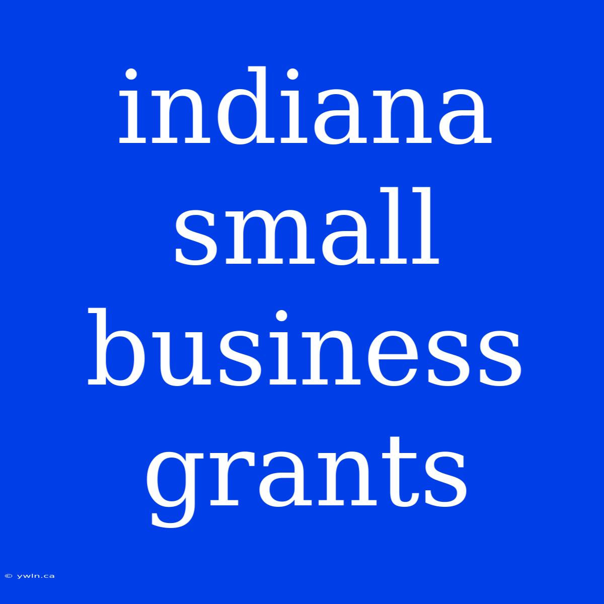 Indiana Small Business Grants