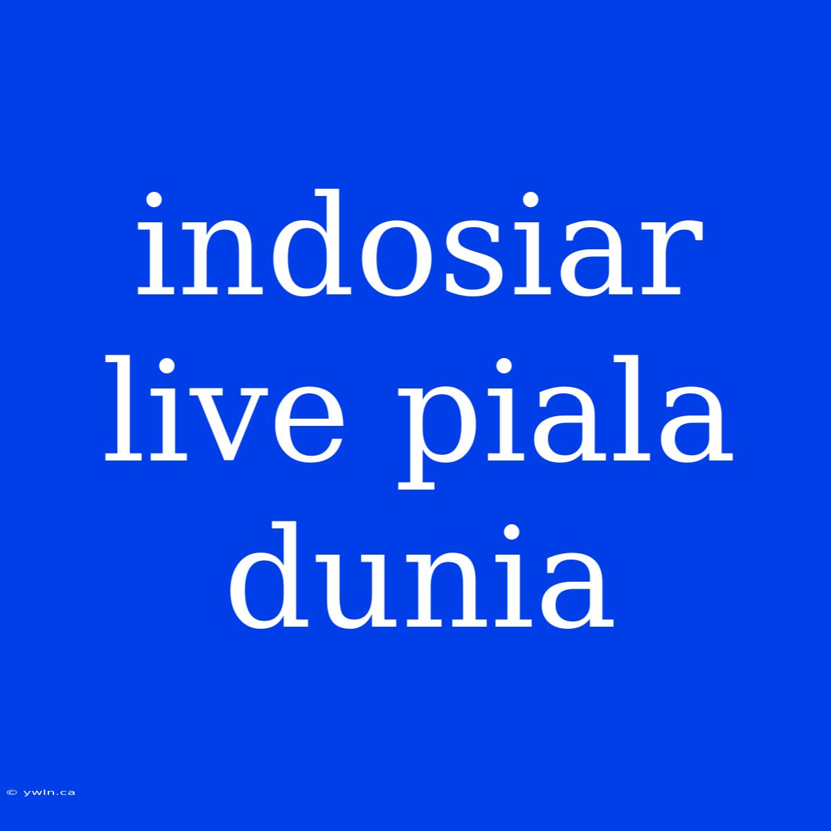 Indosiar Live Piala Dunia