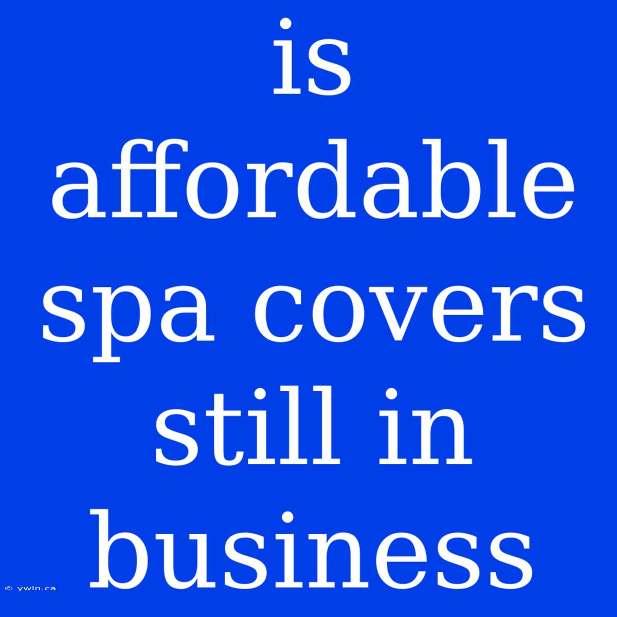 Is Affordable Spa Covers Still In Business