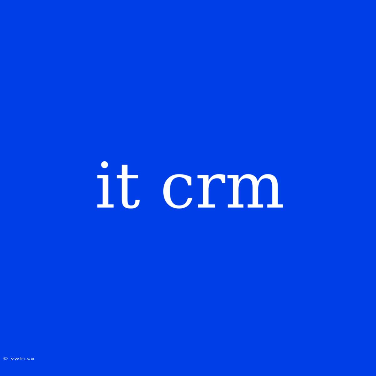 It Crm