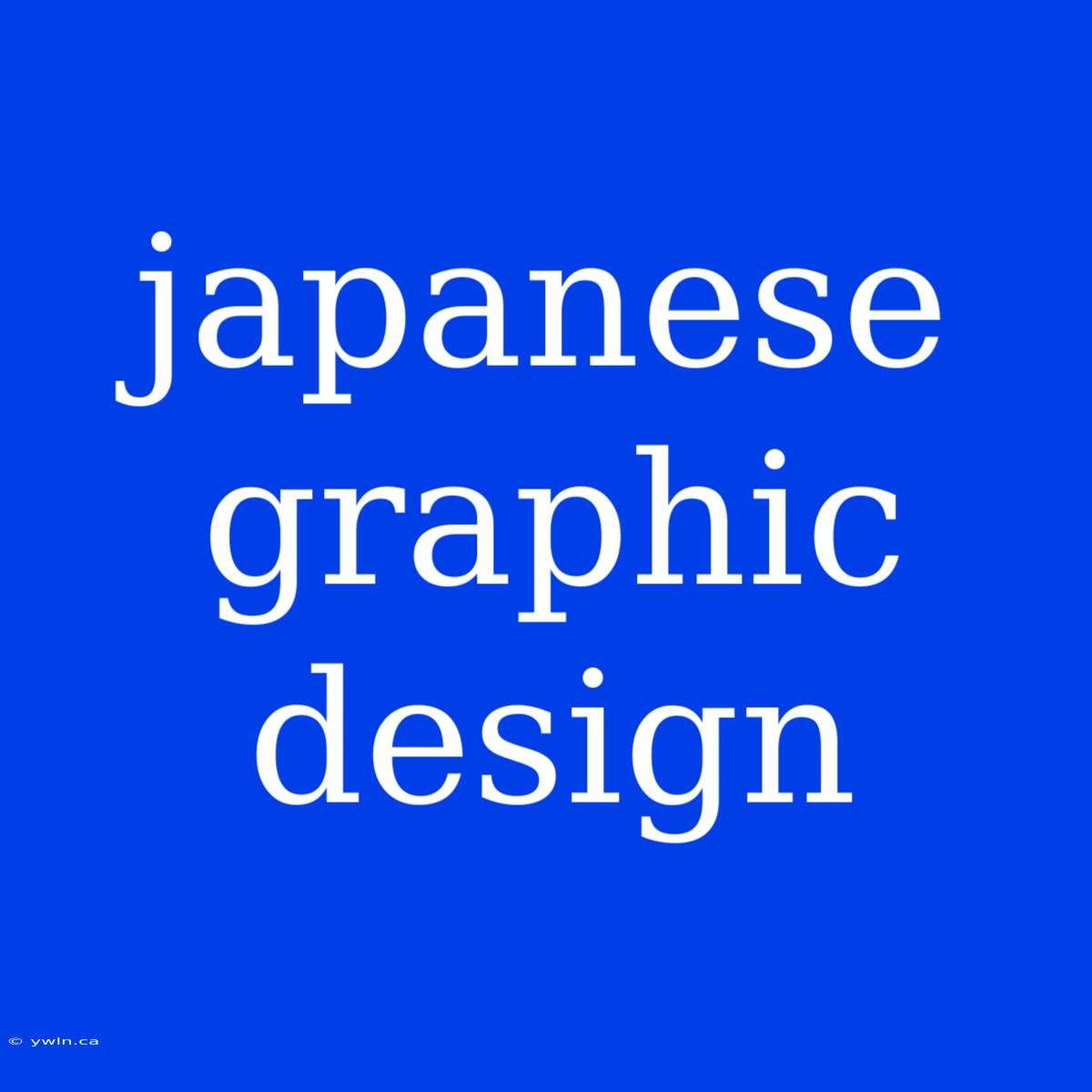 Japanese Graphic Design