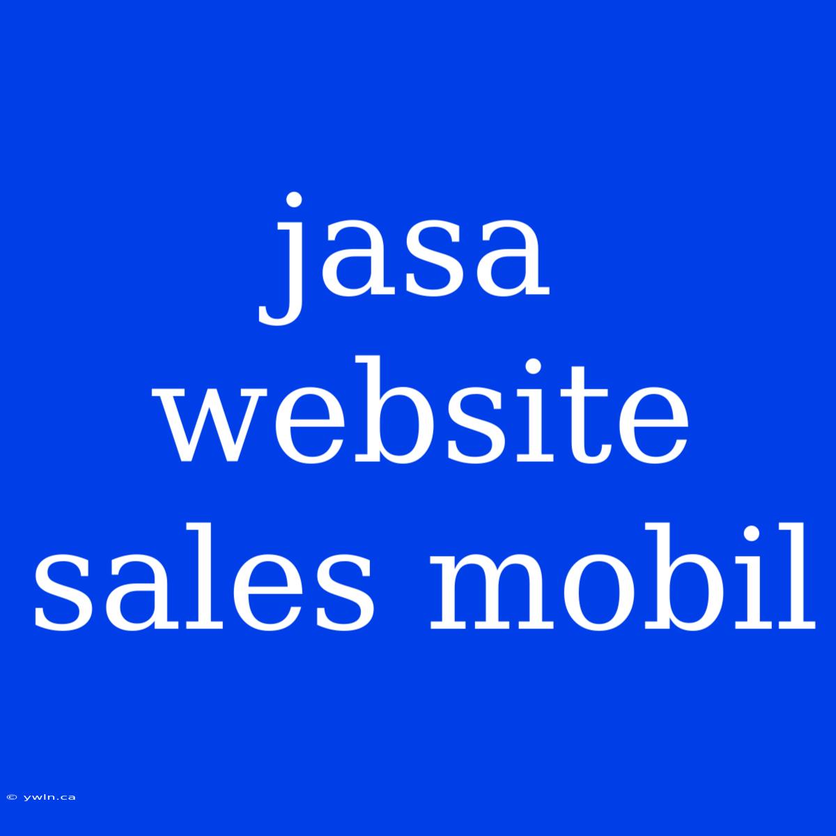 Jasa Website Sales Mobil