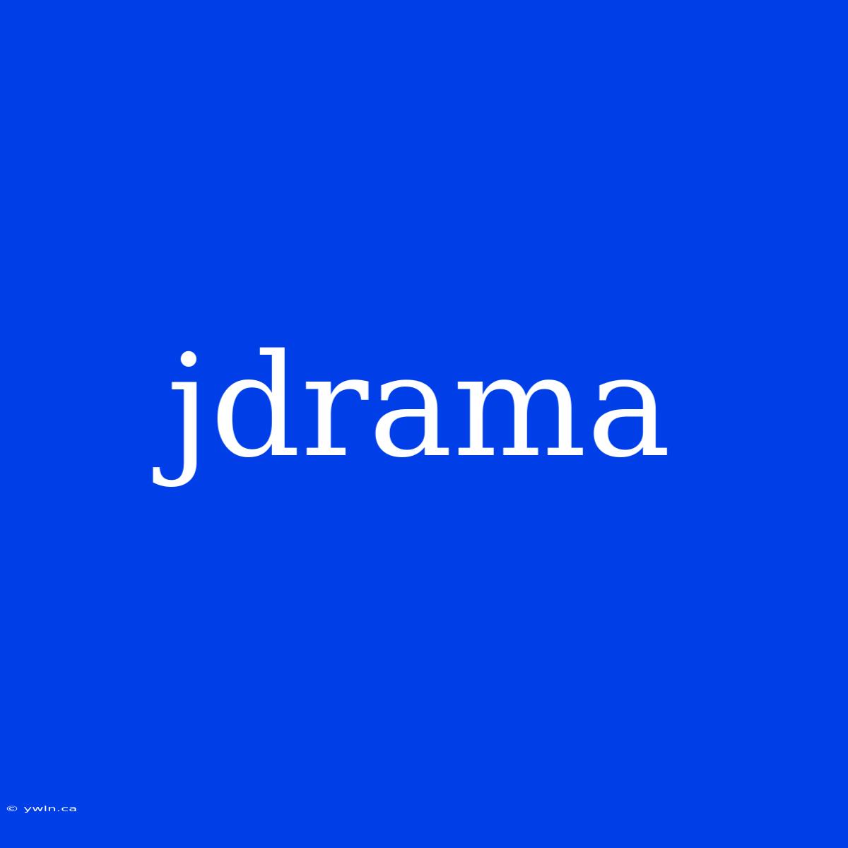 Jdrama