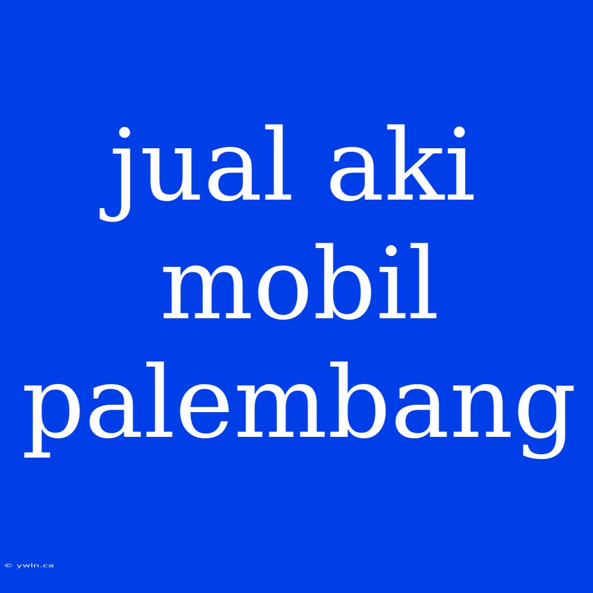 Jual Aki Mobil Palembang