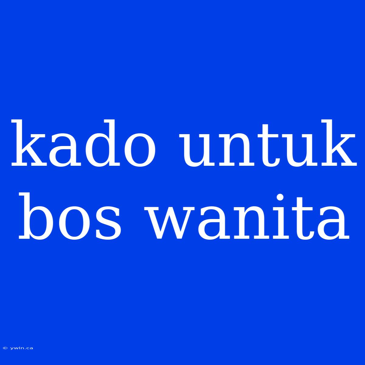 Kado Untuk Bos Wanita