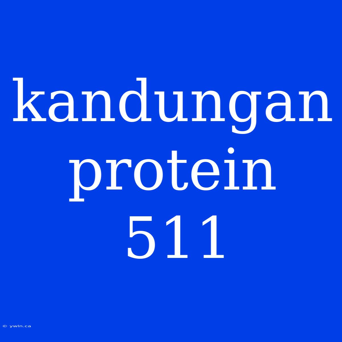 Kandungan Protein 511