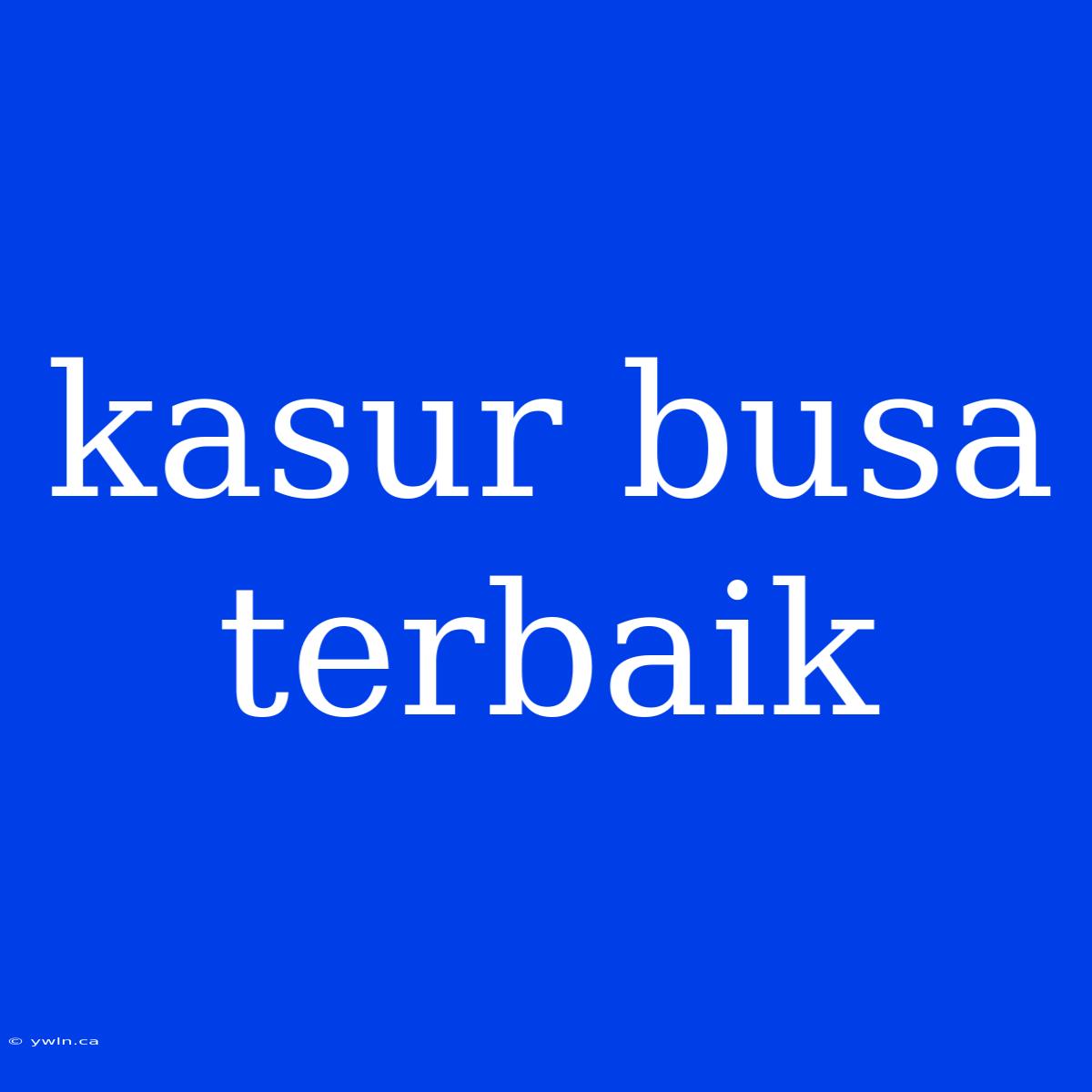 Kasur Busa Terbaik