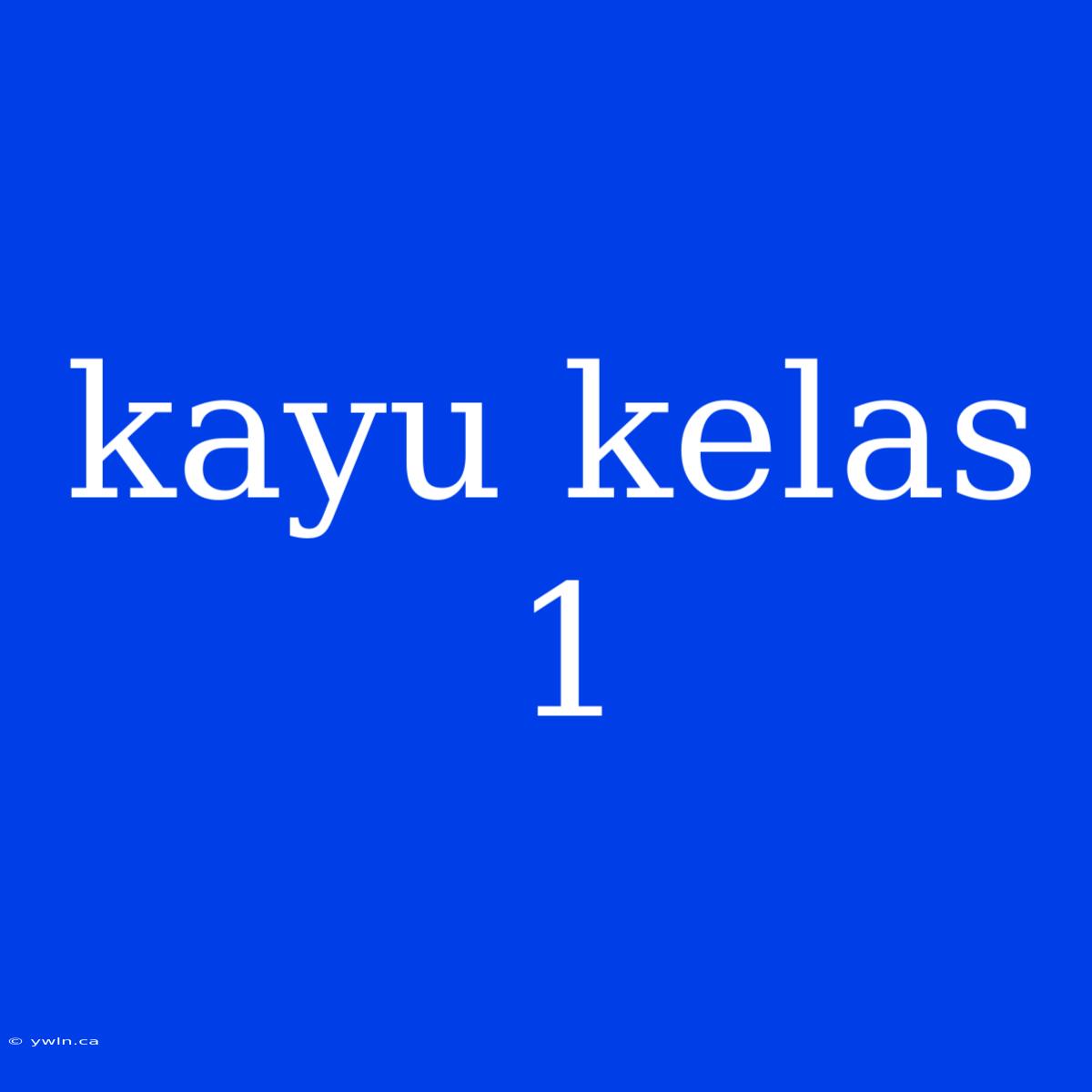 Kayu Kelas 1