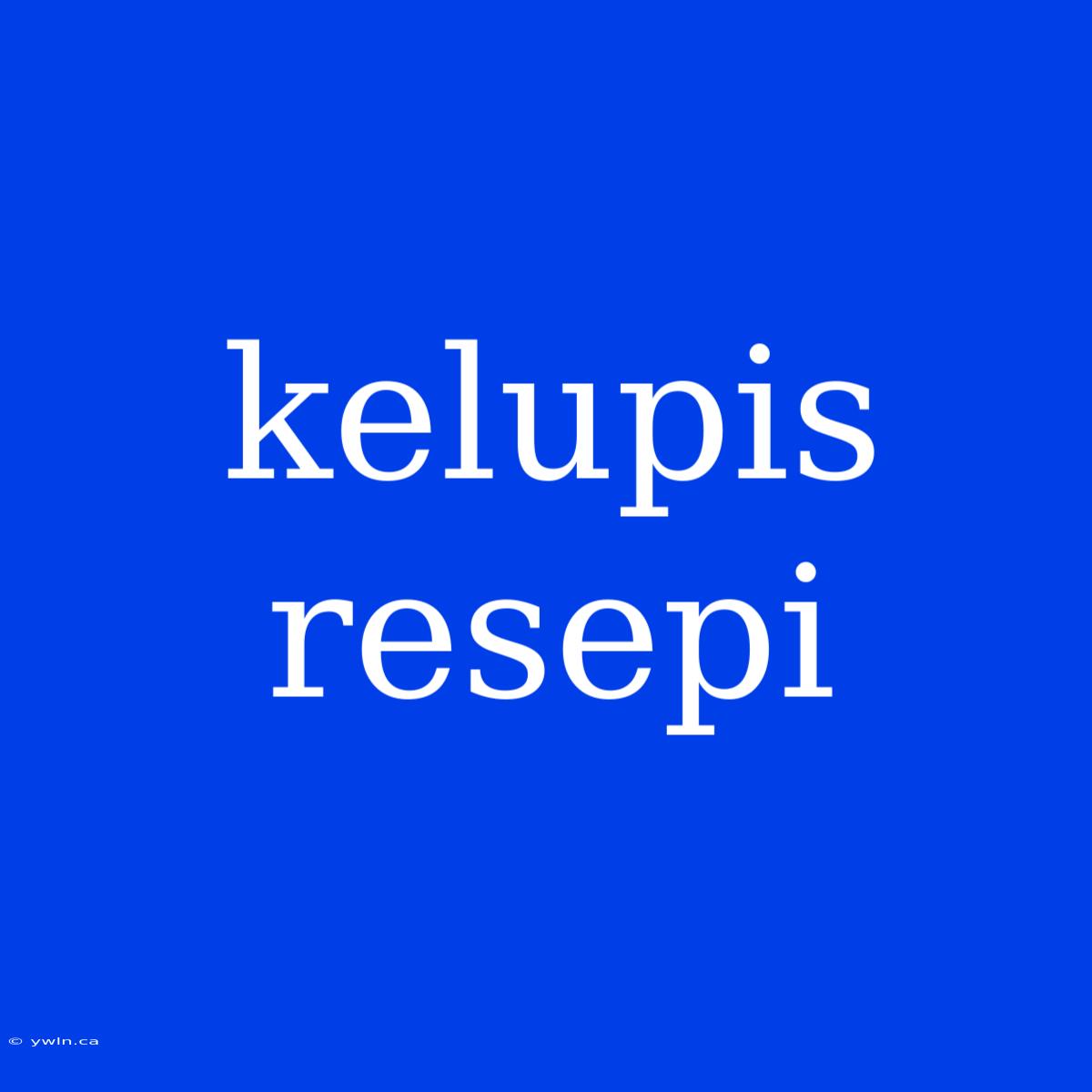 Kelupis Resepi