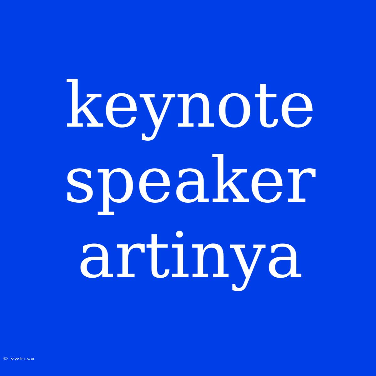 Keynote Speaker Artinya