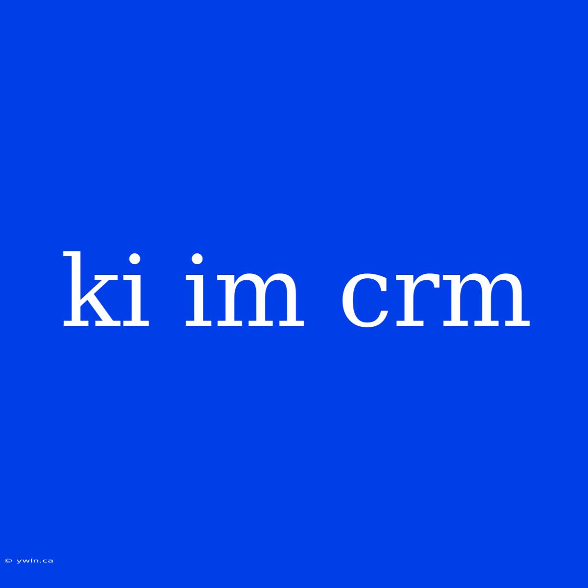 Ki Im Crm