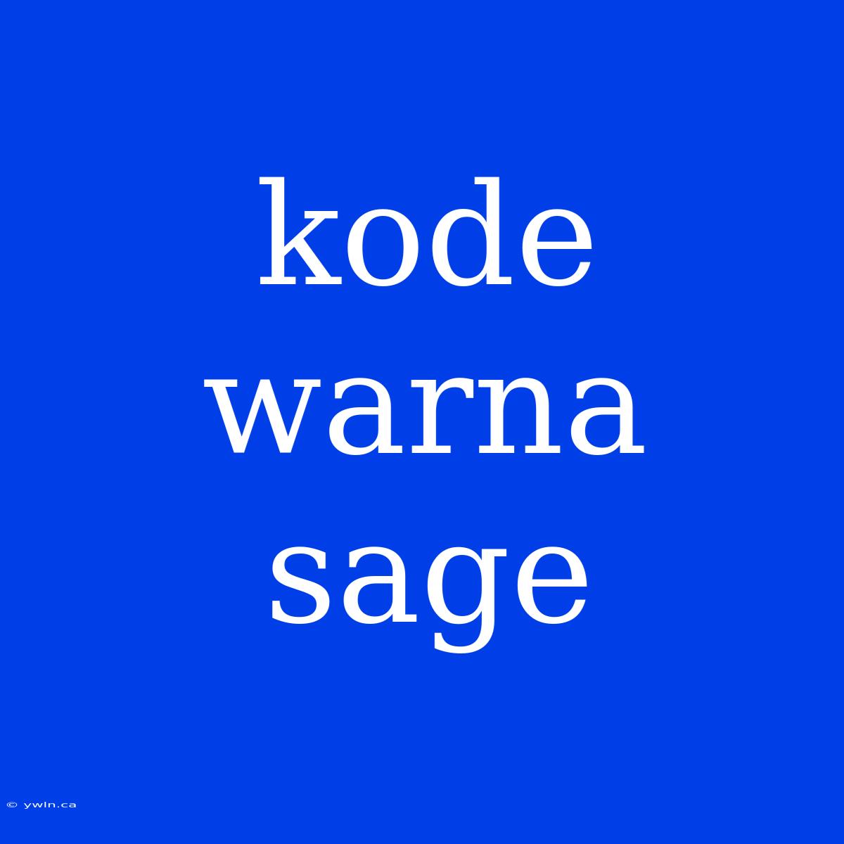 Kode Warna Sage