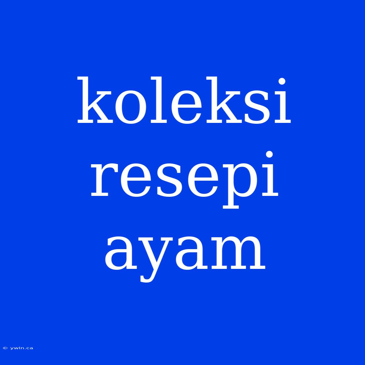 Koleksi Resepi Ayam