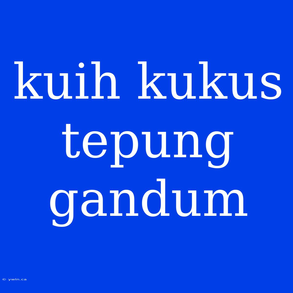 Kuih Kukus Tepung Gandum