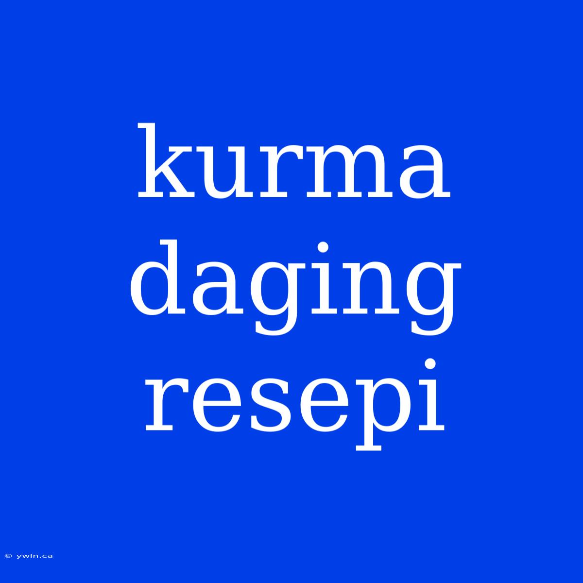 Kurma Daging Resepi