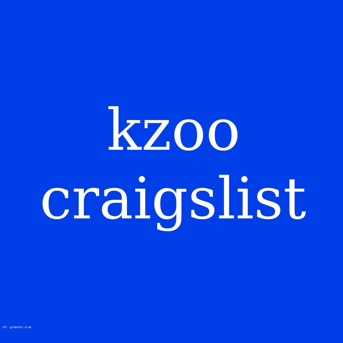 Kzoo Craigslist