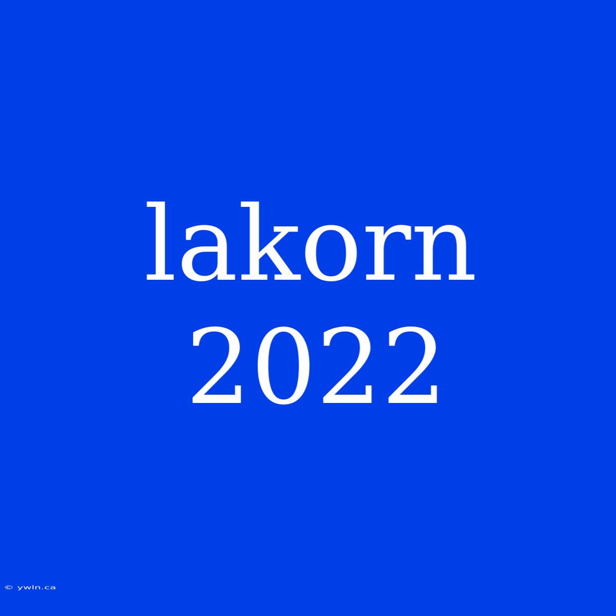 Lakorn 2022