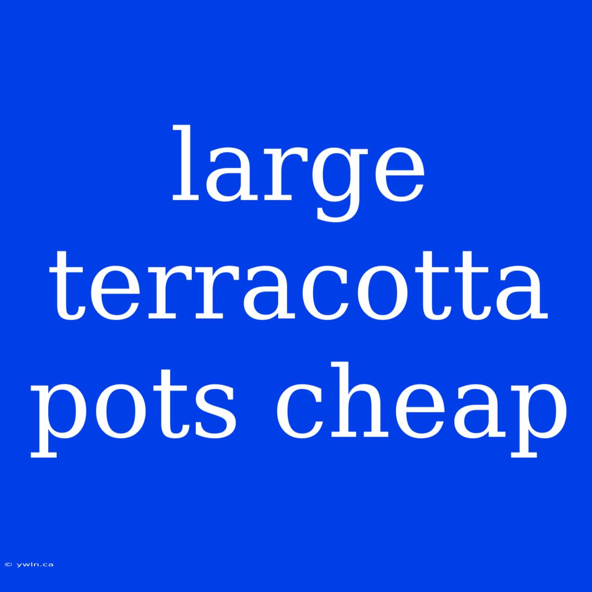 Large Terracotta Pots Cheap