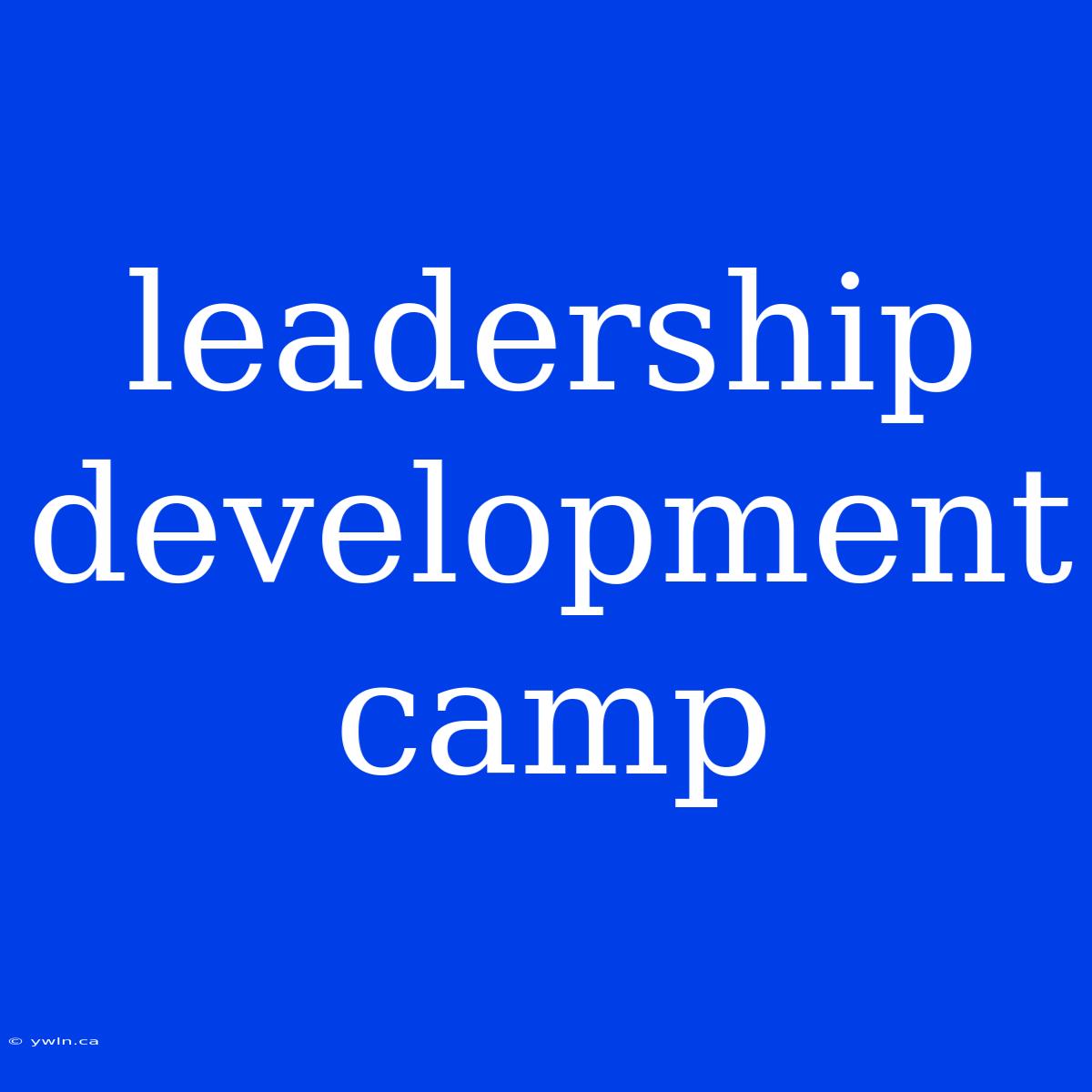 Leadership Development Camp