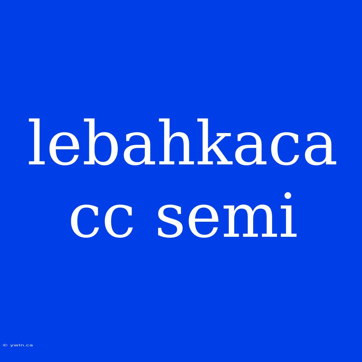 Lebahkaca Cc Semi