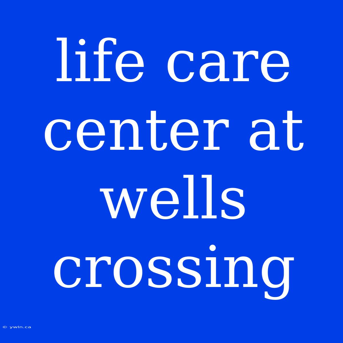 Life Care Center At Wells Crossing