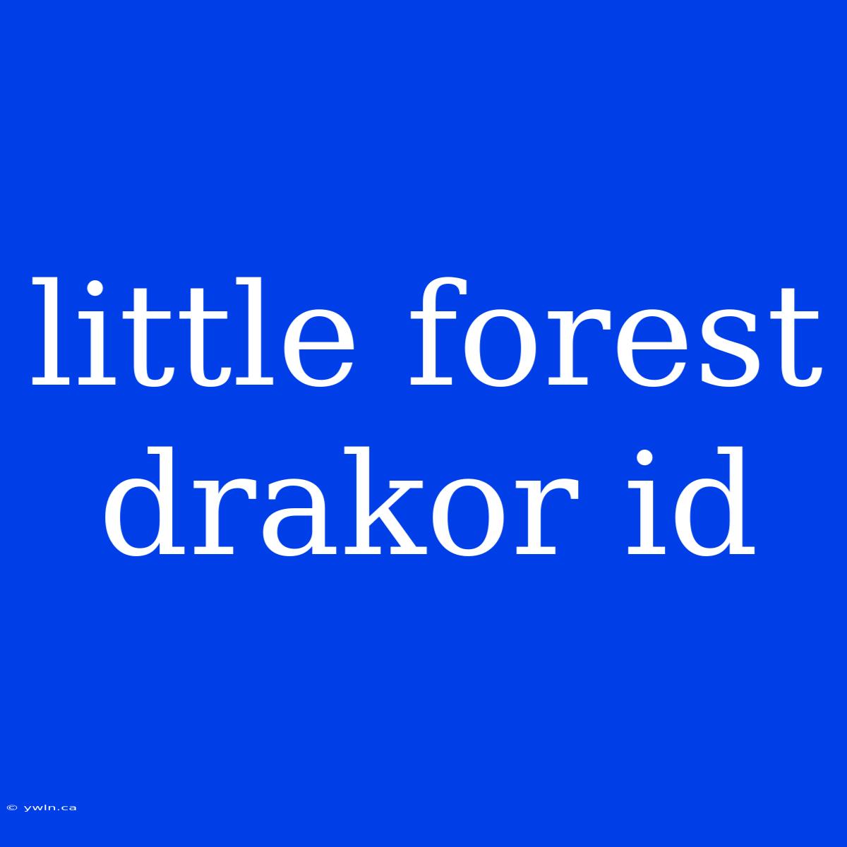 Little Forest Drakor Id