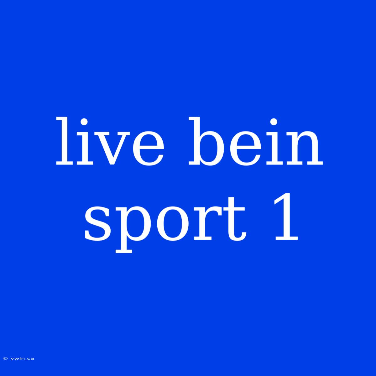 Live Bein Sport 1