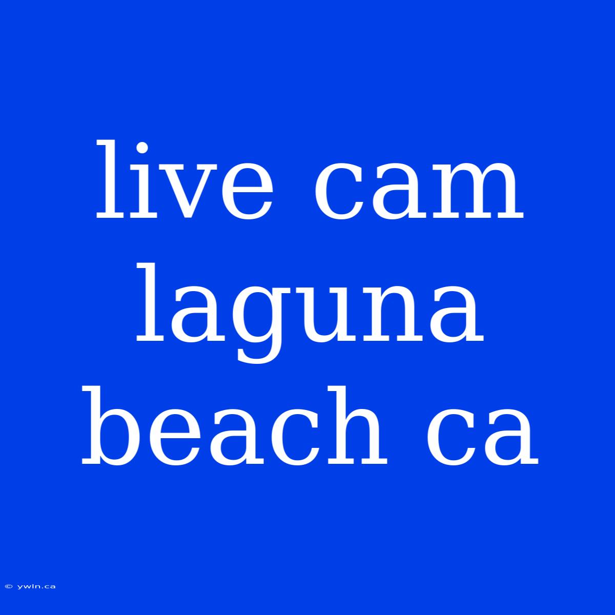 Live Cam Laguna Beach Ca