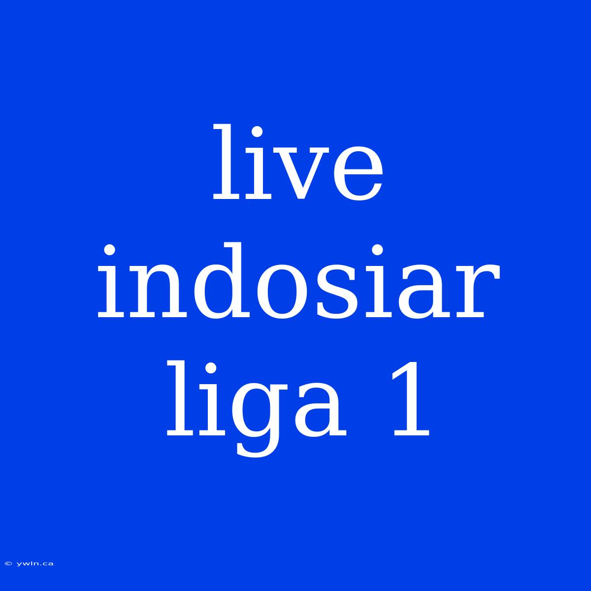 Live Indosiar Liga 1