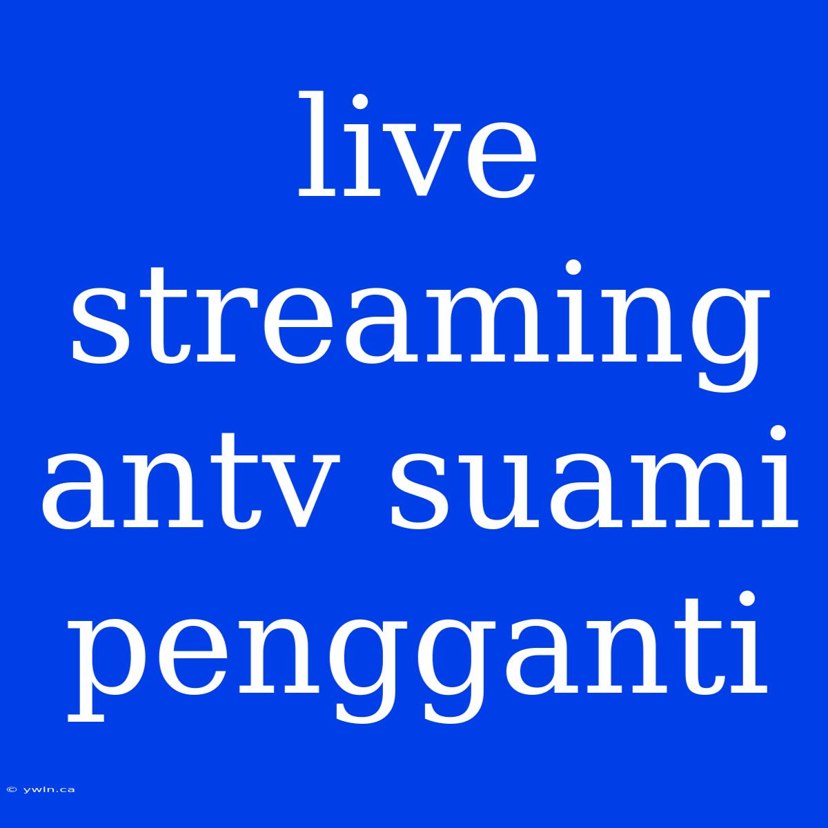 Live Streaming Antv Suami Pengganti