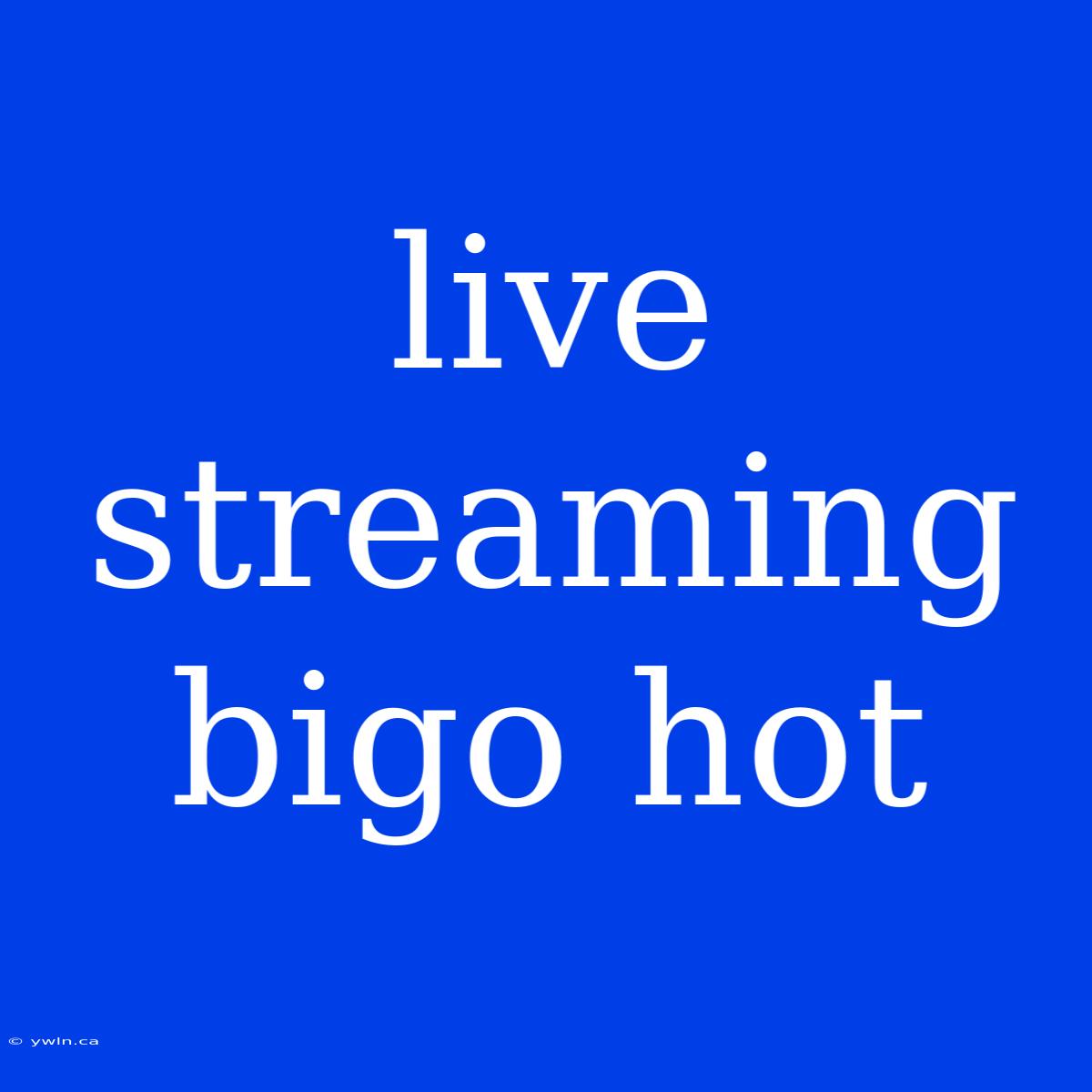 Live Streaming Bigo Hot