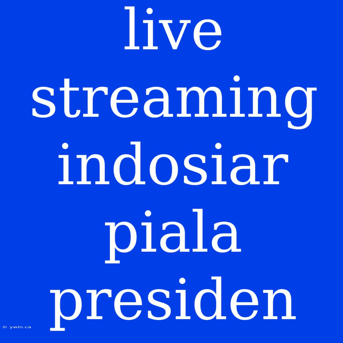 Live Streaming Indosiar Piala Presiden