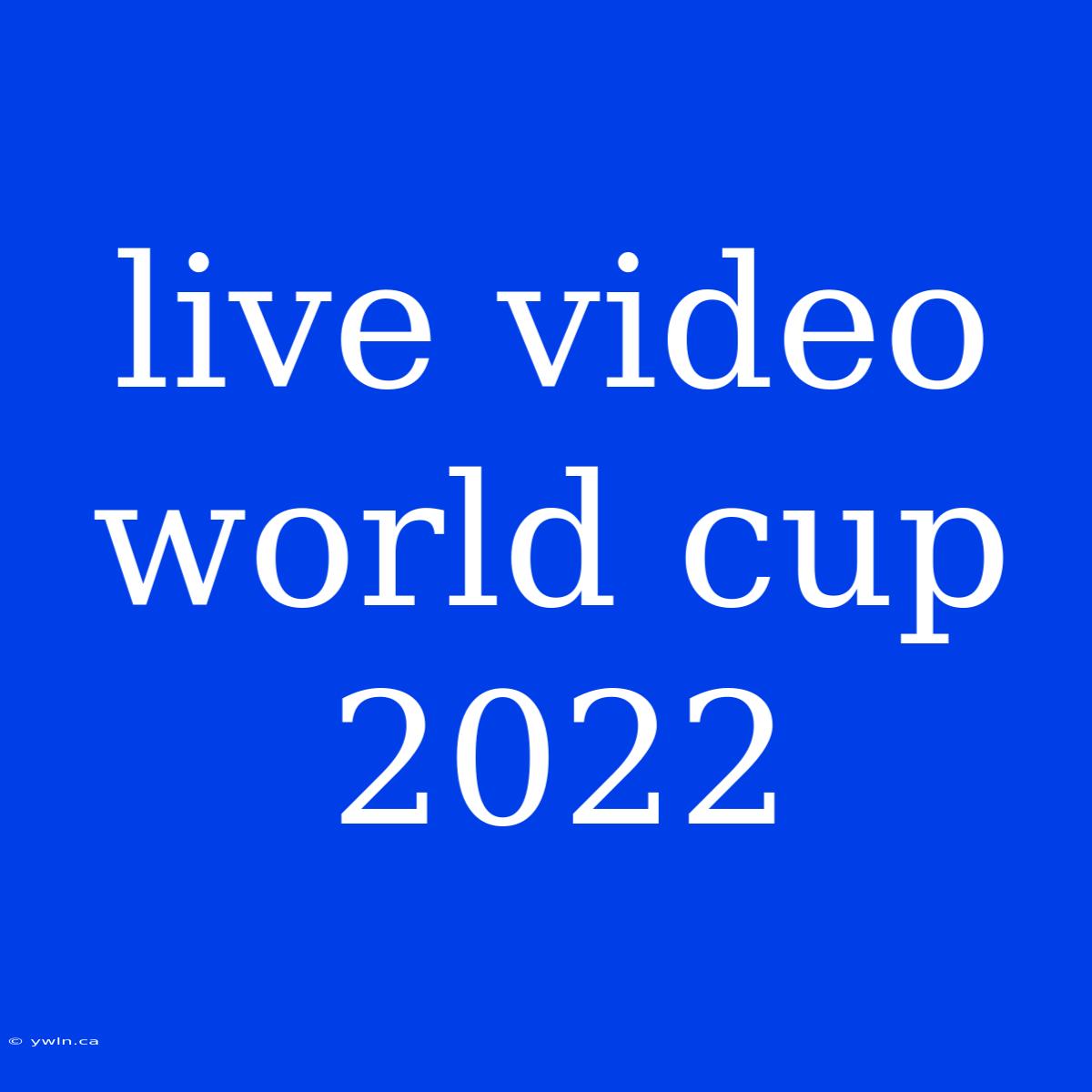 Live Video World Cup 2022